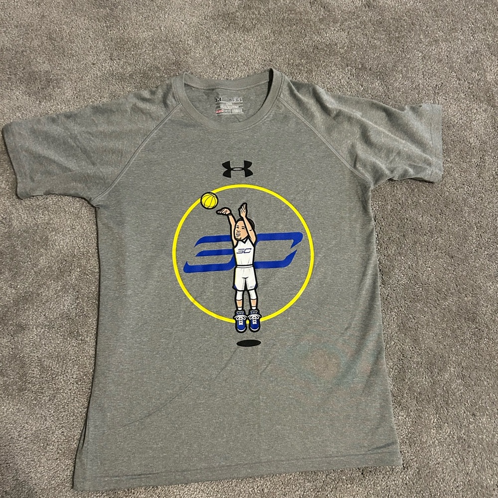 Under Armour Kids Gray Basketball Graphic Tee